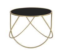 Mauro Ferretti Table basse Design Ring 60 cm Noir & Or