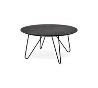 Kokoon Design Table Basse en Bois de Chêne et Métal Runda Noir - CT00480BL