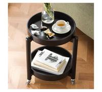 Table Basse Design Simple Table d'appoint for canapé, Maison, Table Basse Mobile, Chambre à Coucher, Balcon, étagère de Chevet Table d'appoint Minimaliste pour Salon(Noir)