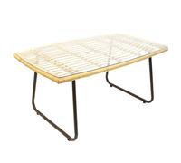 Home Deco Factory Table basse Surabaya 95x55x42 cm Naturel et noir multicolore