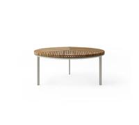 Table Basse D'extérieur à Ciel Ouvert 716 Ø90 cm Gris Clair/teck