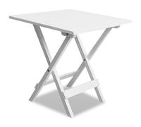 Table Basse D'extérieur Bois D'acacia Blanc Blanc