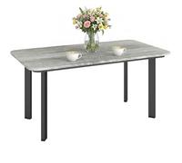 Table basse d'extérieur Outsunny, table de jardin rectangulaire avec plateau en composite bois-plastique à lattes, table de jardin à structure métallique pour patio, balcon ou terrasse, 90 x 49 x 40