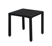 Table basse d'extérieur résistante aux intempéries 48,3 x 48,3 x 45,7 cm Table d'appoint simple en fer Noir (D)