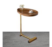 Table basse d'extrémité de type C, table basse de type C-type-table basse pour canapé de canapé latéral table à thé de type C, glisser sous le canapé table, table à thé snack rustique, table d