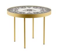 Table Basse dore monogrammes depareillees