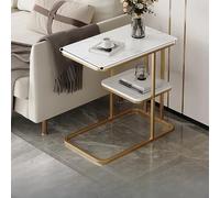 Table basse dorée moderne avec grand espace de rangement, décoration élégante pour salon et chambre à coucher, facile à assembler et à déplacer, design polyvalent pour n'importe quel espace.