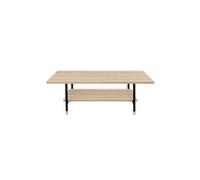 Table basse double plateau 120x65x45 cm chêne et noir