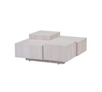 Table basse effet flottant HOME DELUXE NAYELI 96 x 96 cm beige