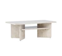 Table Basse Effet Marbre "Alesund" 120cm Beige
