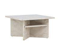 Table Basse Effet Marbre "Alesund " 75cm Beige