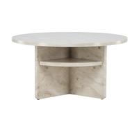 Table Basse Effet Marbre "Alesund " 85cm Beige