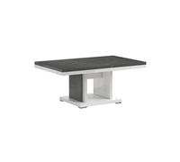 MARIKA - Table Basse Effet Pierre Pied Central Ouvert -