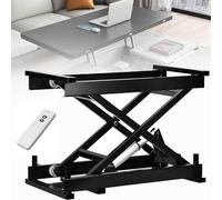 Table basse électrique réglable en hauteur - Double ciseaux - Table élévatrice hydraulique avec télécommande - Dessus relevable intelligent pour bureau d'ordinateur