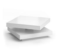 Vicco Table Basse Elias, Blanc, 70x70cm | pour servir de surface de rangement et de séparation flexible des espaces
