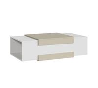 Table basse Eljak 110 x 57 x 31 cm blanc / sable