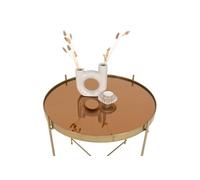 Table basse en acier aspect laiton Ø 48 x 48 cm