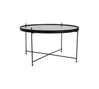 Table basse en acier noir Ø 70 x 40 cm