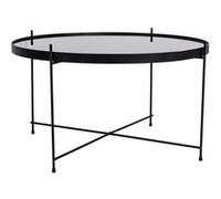 Table basse Scarlett 70x40 cm Rond Noir