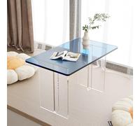 Table basse en acrylique, table d'appoint moderne transparente pour les petits espaces, design élégant et fonctionnel pour le salon