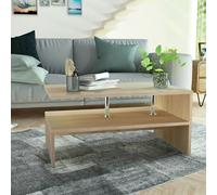 Table Basse En Aggloméré 90 X 59 X 42 Cm Chêne Marron