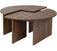 Hanah Home Table basse MOIRA ronde en noyer 90 x 90 x 41 cm