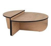 Table basse en aggloméré Podium chêne miel et noir Noir