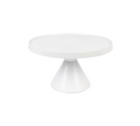 Table basse en aluminium blanc, ronde, bord surélevé - Zuiver, Floss - Ø60x33 cm