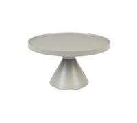Table basse en aluminium gris, ronde, bord rehaussé, 10 kg - Zuiver, Floss - Ø60 cm H33 cm