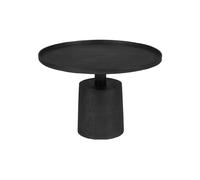 Table basse en aluminium noir, ronde, 7 kg, pour salon - White Label, Mason - Ø60x40 cm
