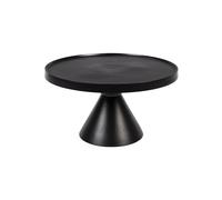 Table basse en aluminium noir, ronde, bord surélevé - Zuiver, Floss - Ø60x33 cm