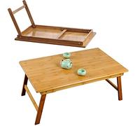 Table Basse En Baie Vitrée Basse Salon Basse Chambre Mode TableD'ordinateur Balcon Tatami Pliante Style Japonais En Bois Massif Table (Color : Wood color, Size : 80 * 50 * 35cm)