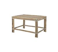 Table basse en bambou beige, rectangulaire, pour extérieur - Bloomingville, Sole - 90x60x50 cm