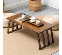 Table basse en bambou de style chinois pour le salon, table basse pour petits espaces, balcon et baie vitrée, design minimaliste moderne, parfaite pour manger et se détendre