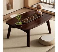 Table basse en bambou de style japonais - Design pliable portable, finition lisse et sans éclats, table d'appoint parfaite pour le salon, décoration d'intérieur moderne, meubles respectueux de
