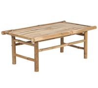 Table Basse en Bambou Ton Bois Clair Rectangulaire 80 x 45 cm Style Rustique Tod