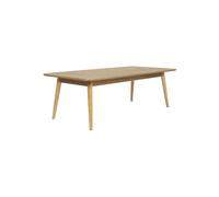 Table basse en bois beige, rectangulaire, poids 11 kg - White Label, Fabio - 120x60x40 cm