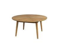 Table basse en bois beige, ronde - White Label, Fabio - Ø80x40 cm