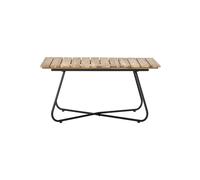 Table basse en bois d'acacia marron, pieds en métal noir, rectangulaire, pour extérieur - Bloomingville, - 90x60x45 cm