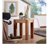 WOHNLING Table d'Appoint Mumbai 35x35x45 cm Bois Massif Acacia Marron Foncé