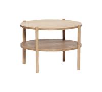 Table basse en bois de chêne beige, ronde, avec étagère, FSC - Hübsch, Acorn - Ø60x44 cm