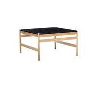 Table basse en bois de chêne clair et marbre noir, rectangulaire, design moderne - Hübsch, Raw - 80x80x45 cm