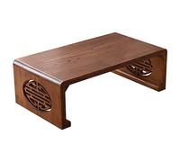 Table basse en bois de culture chinoise pour salon et balcon, table basse en bois pour salon de thé (80 x 50 x 30 cm)