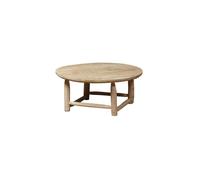 Table basse en bois de manguier beige, ronde - Chehoma, Archipel - Ø80 cm, H35 cm