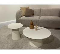 Table basse en bois de manguier ivoire - 50x50x46 cm - Patrice