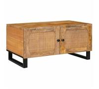 Table basse en bois de manguier - vidaXL - Naturel - 80x50x40 cm - Rangement pratique - Bois massif - Design élégant