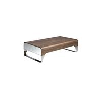 Table basse en bois de noyer et acier 2001C, 120 x 70 x 34 cm. -
