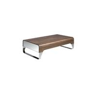 Table basse en bois de noyer et acier 2001C, 120 x 70 x 34 cm. -