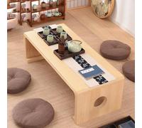 Table Basse En Bois De Paulownia Massif, Table à Thé En Forme De U Avec Découpe Arrondie, Assemblage à Tenon Et Mortaise, Style Fenêtre De Balcon Tatami, 60 X 40 X 30 D 70*40*30cm/27.6*15.7*11.8in