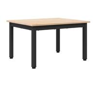Table basse en bois de pin massif - vidaXL - Naturel - 60x50x36 cm - Pieds en métal - Design épuré - Usage intérieur